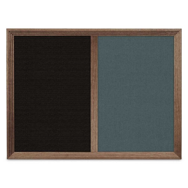 Enclosed Corkboard, 1 Door, 60"x36", 4" Fra, UV3417-SATIN-SURF